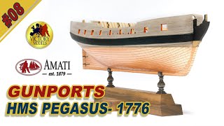 HMS PEGASUS : Amati : Scale 1/64 : Step By Step Model Ship Build : #08 - Making the gunports