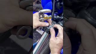 Motorcycle Front Fork Spring Lock Fitting | Easy Repair Tips ⚒️🔩
