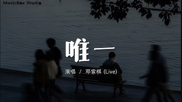 唯一 - G.E.M. 邓紫棋 (Live) 【4K高音质|动态歌词MV】♬