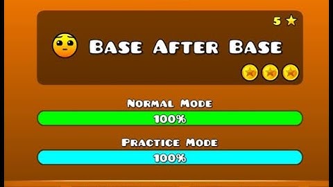 Base After Base - Level 5 - Geometry Dash - 100% - 3 Coins - Hard Difficulty - 5 Stars