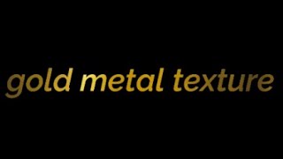 How To Create GOLD METAL TEXTURE Effect In Filmora X