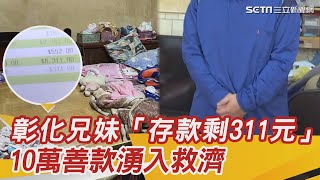 父植物人、母嬤亡…彰化兄妹「存款剩311元」 10萬善款湧入救濟|三立新聞網 SETN.com