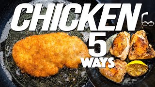 THE ULTIMATE CHICKEN VIDEO (5 EASY TECHNIQUES EVERYONE SHOULD KNOW) | SAM THE COOKING GUY