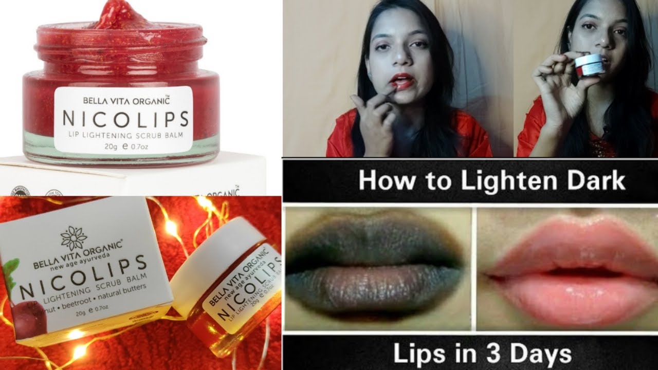 Bella vita organic nicolips lip lightening scrub balm review & demo