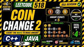 LeetCode 518 | Coin Change II | Revision | C++ & Java Solution