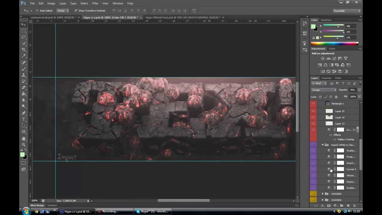Text Gfx Bg Speedart W/Impact - YouTube