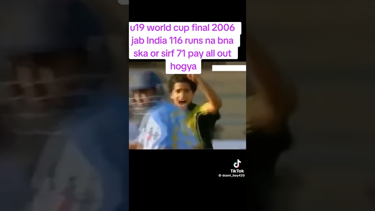 Under 19 World Cup final Match between Pakistan vs India 2007