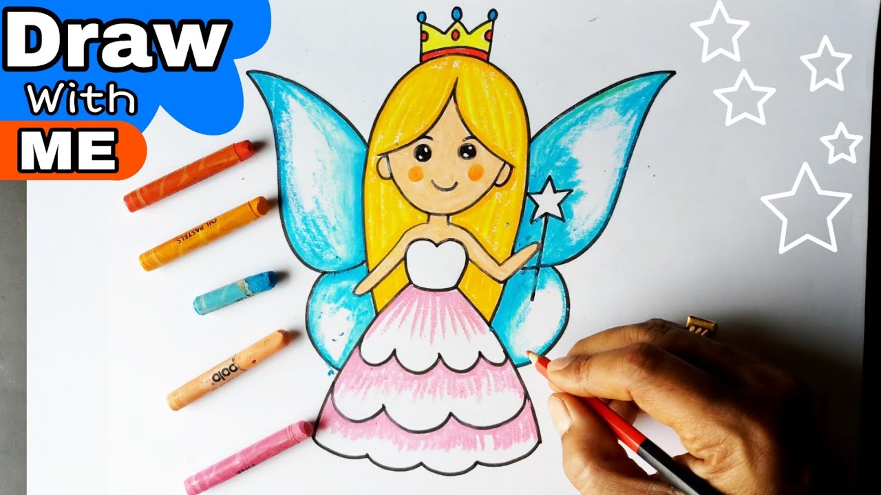 Fairies Coloring page outline, Vector illustration, coloring book for kids.  24534956 Vector Art at Vecteezy