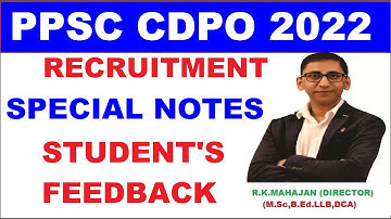 PPSC CDPO Child Development and Project Officer Notes : PPSC CDPO Syllabus,Preparation