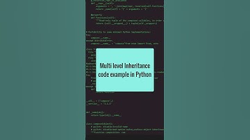 Multi level Inheritance code example in Python