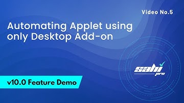 Applet Automation using Desktop Add-on | Demo Video
