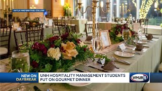 UNH hospitality management students put on gourmet dinner