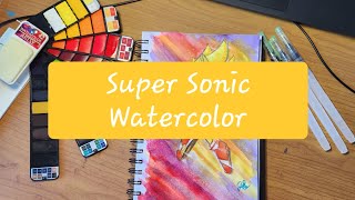 Super Sonic Watercolor (time-lapse)