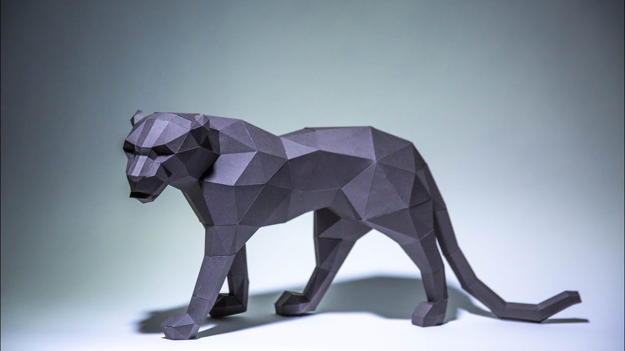 3d printing Origami Panther - YouTube