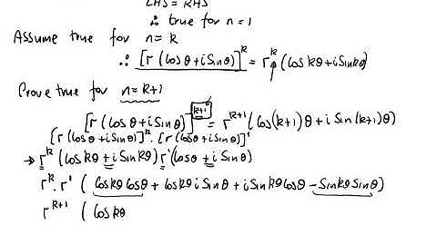 Complex Numbers 9 Proof of DeMoivre