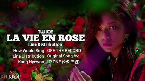 [REQUEST] How would TWICE sing "LA VIE EN ROSE" (IZ*ONE) || Line Distribution