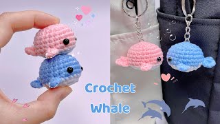 Crochet Whale Tutorial 🐳 | Baby Whale Amigurumi | Móc Cá Heo