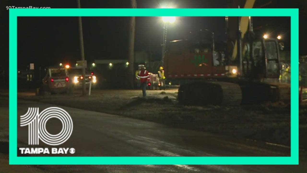 Tampa water main break Crews working to make repairs amid boil water