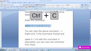 How To Show/Fix Lost or Hidden Files from USB Flash Drive Part 1