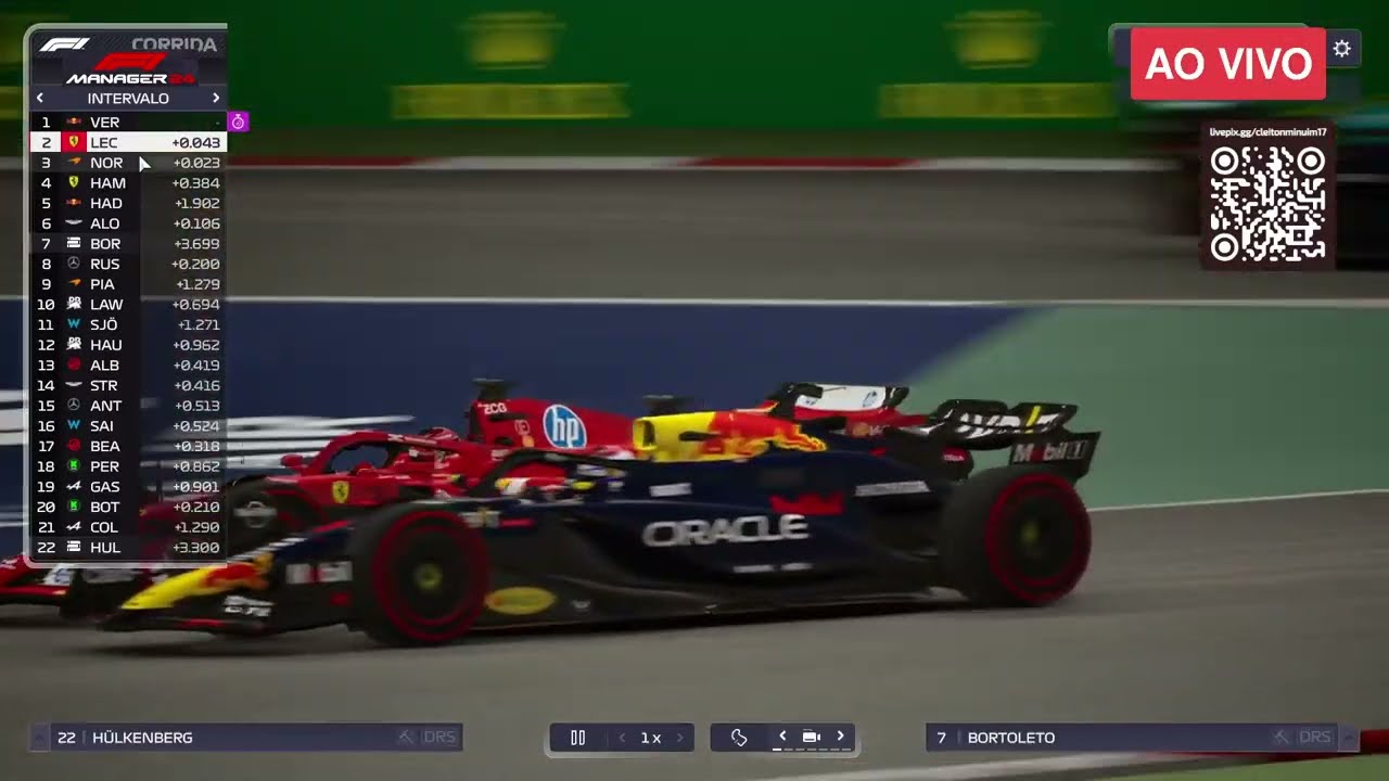 FORMULA 1 AO VIVO PRÉ-TEMPORADA COM IMAGENS  - F1 MANAGER 24 #f1 #f12026