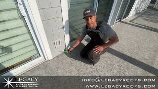Duradek vinyl deck system installation on a cottage in Zurich, Ontario | Legacy Flat Roofing