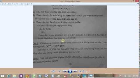 Lập trình C C++   Giải đề thi lập trình   Part 5