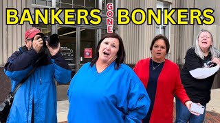 BANKERS GO BONKERS OVER MAN w/ CAMERA - First Amendment Audit