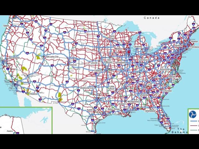 Comprometido tanque casamentero mapa de Estados Unidos Carreteras - YouTube