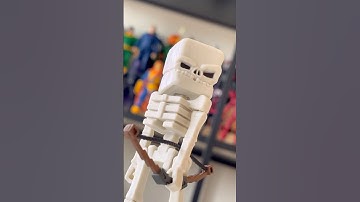 Unboxing Skeleton from Minecraft movie! #minecraft #minecraftshorts #skeleton #steve
