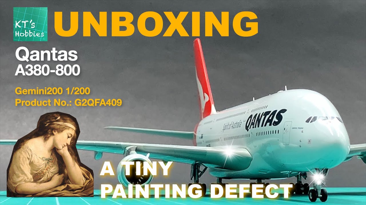 航空機・ヘリコプター Gemini 200 QANTAS Airbus A380 Gemini200 1/200 Qantas A380-800 VH-OQE Unboxing and Review