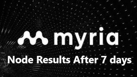 Myria Node Results (After 7 days running)