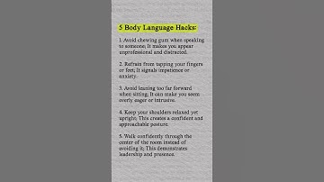 5 Body Language Hacks That Command Respect