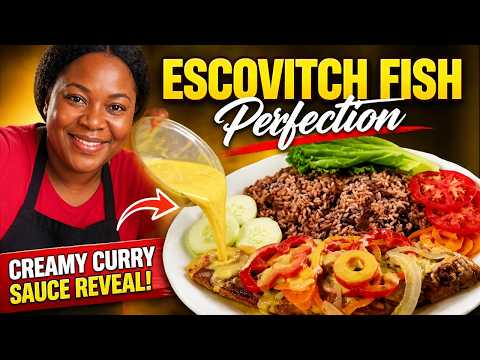 ✅Escovitch Fish Perfection: Creamy Curry Sauce Reveal!#jamaicanfood #jamaicancooking