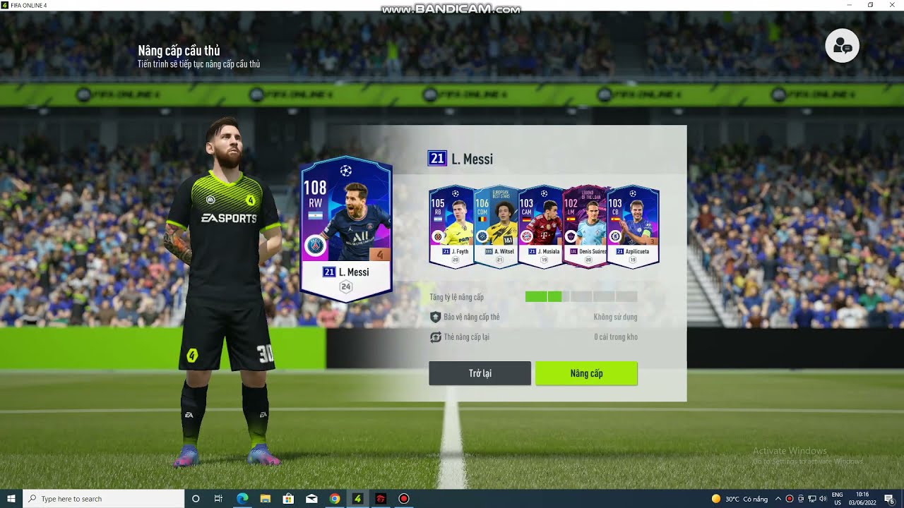 Review FIFA ONLINE 4 | Công Thức Đập Messi 21 UCL Chưa Tới 2 Vạch Cực Ảo