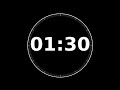 1 Minute 30 Second Visual Timer | Simple Monochrome Countdown | No Music