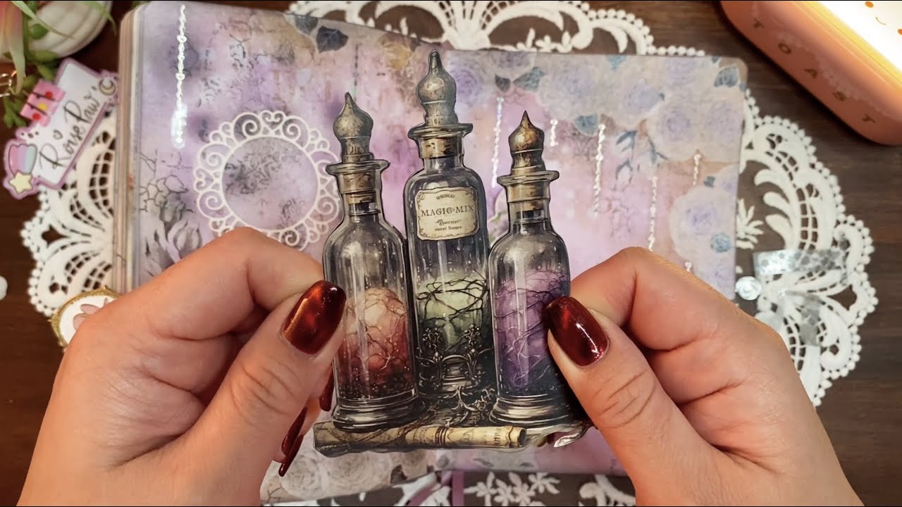ASMR | Purple Poison 💜 | The Washi Tape Shop | Relaxing Scrapbooking | No Music | No Talking