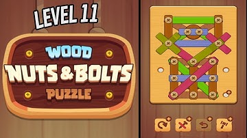 🏅 WOOD NUTS & BOLTS PUZZLE 🤪 Level 11 🧩 Gameplay Walkthrough
