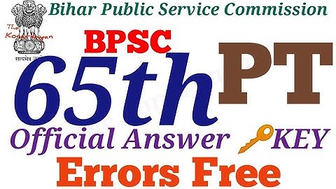 65th bpsc BPSC Prelims Question Paper Details Solutions