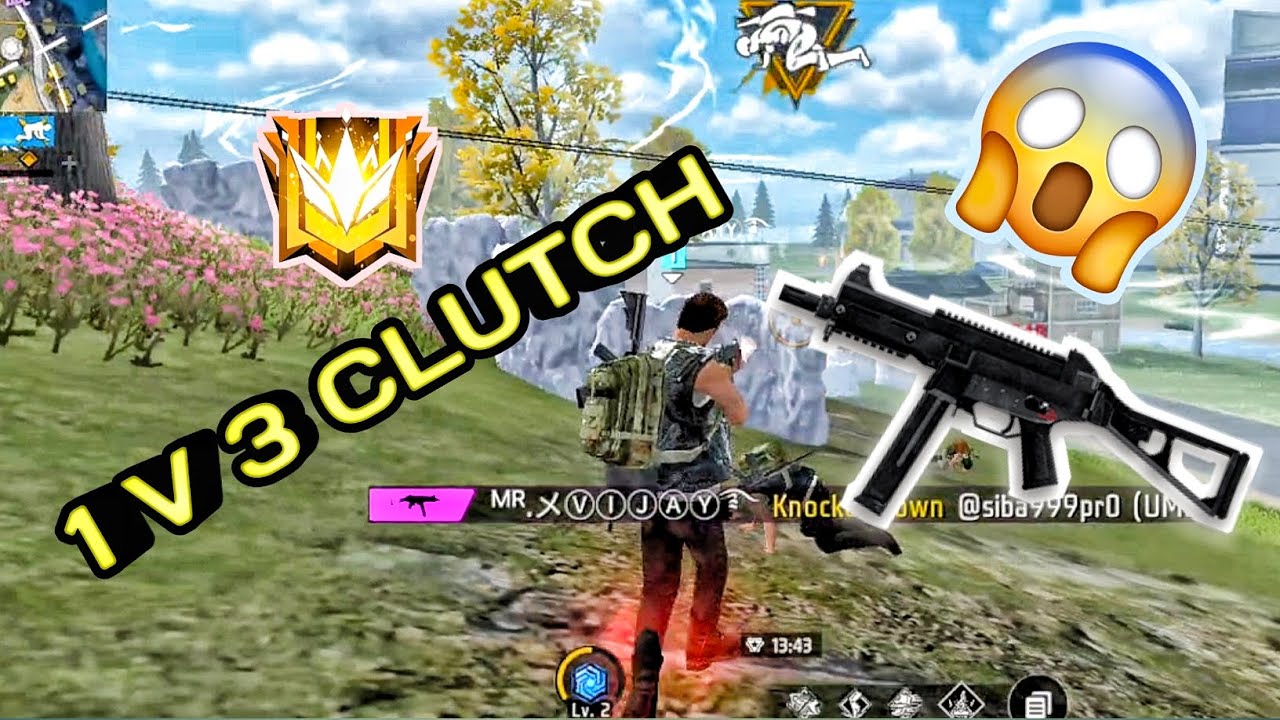 1 v 3 clutch 😱| free fire clutch 🔥 || free fire max 🥵 \\ free fire ...