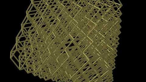 Rhombic dodecahedron structure animated