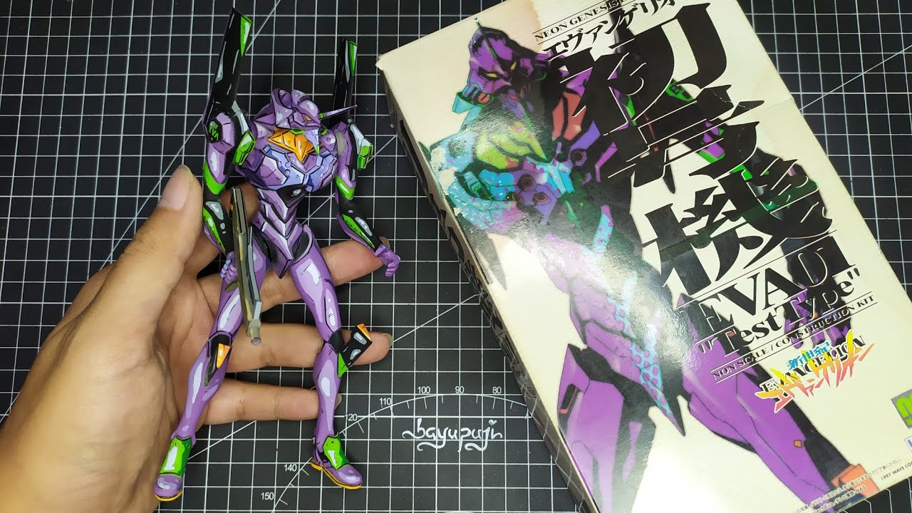 (English sub) Vinyl Model Kit, Wave Neon Genesis Evangelion, Eva-01 Test Type painted in anime style