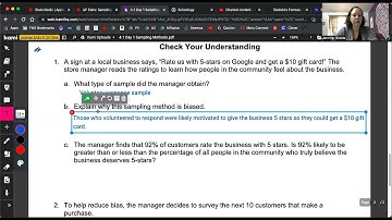AP Stat 4 1 Day 1 CYU Sampling Methods