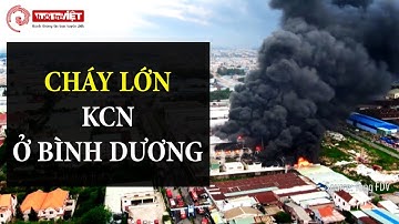 Cháy lớn ở Bình Dương với cột khói mịt mù, cao hàng chục mét - Tuoitreviet TV
