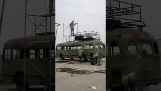 From Rusted Military Bus to Luxury Camper Van 🤯 | Insane Transformation #shorts