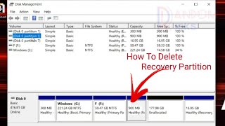 how to delete healthy / recovery partition windows 10 (2022)