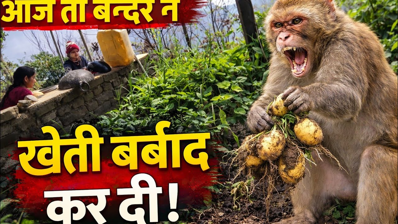 Bandar ne kha liya 😱😱#uttrakhnd #love #comedy #funny #viralvideos 