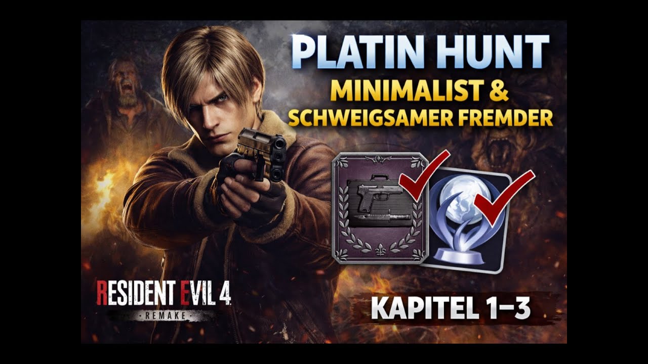 Resident Evil 4 Remake PLATIN RUN | Minimalist & Schweigsamer Fremder | Kapitel 1–3