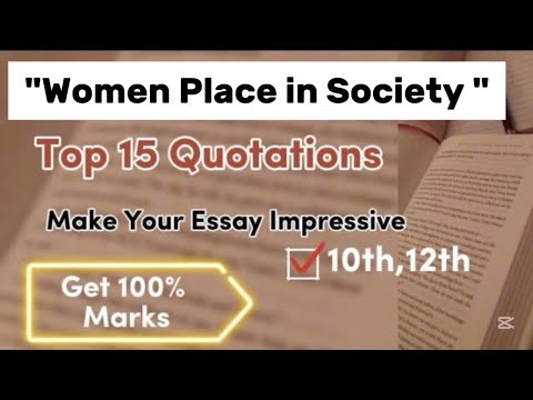 Women Place in Society Essay Quotations| Top 15 Quotations for women ...