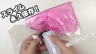 【100均】スライムを袋に閉じ込めてみた