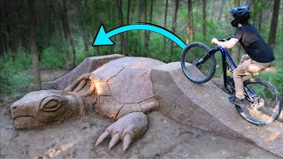 Sculpting a HUGE Turtle to Jump on a BIKE! by Backyard Trail Builds 180,749 views 2 years ago 12 minutes, 55 seconds